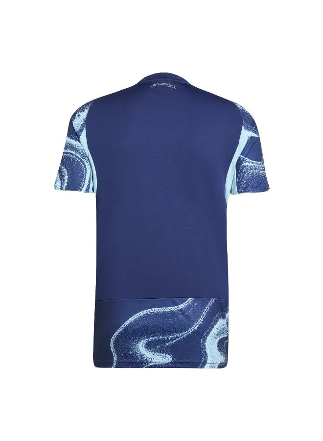 اديداس قميص أياكس أزرق رجالي قصير الأكمام